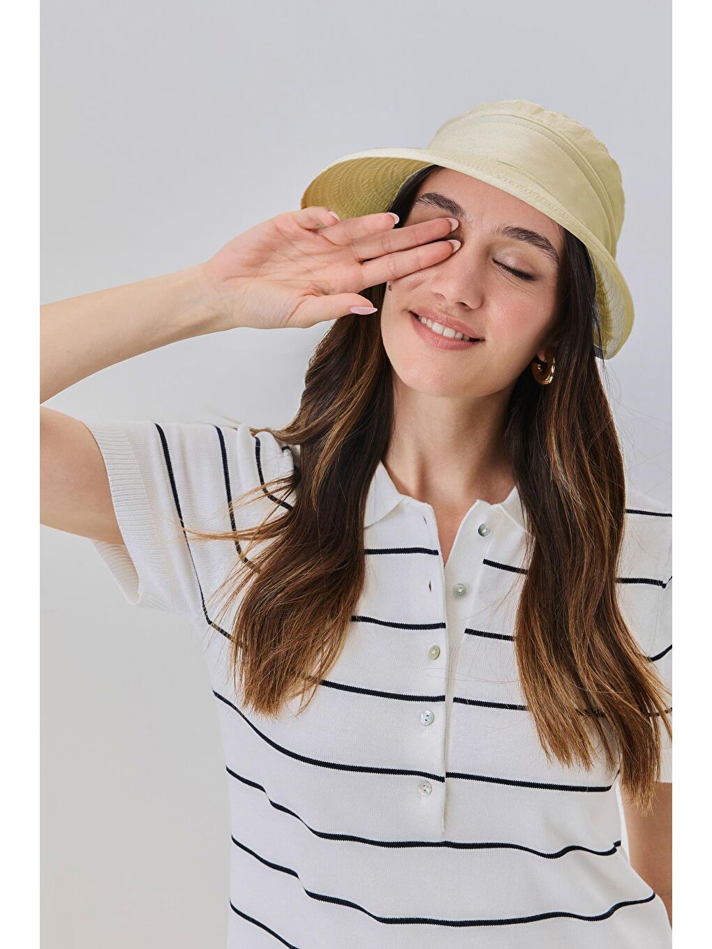 Mikro Kumaş Fermuarlı Ayarlanabilir Sporcu Koşu Ve Tenis Şapkası Y25730-30 Bej-1