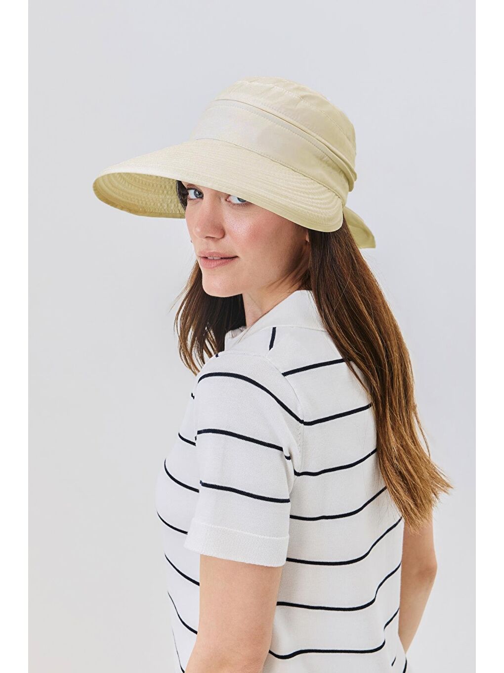 Mikro Kumaş Fermuarlı Ayarlanabilir Sporcu Koşu Ve Tenis Şapkası Y25730-30 Bej-2