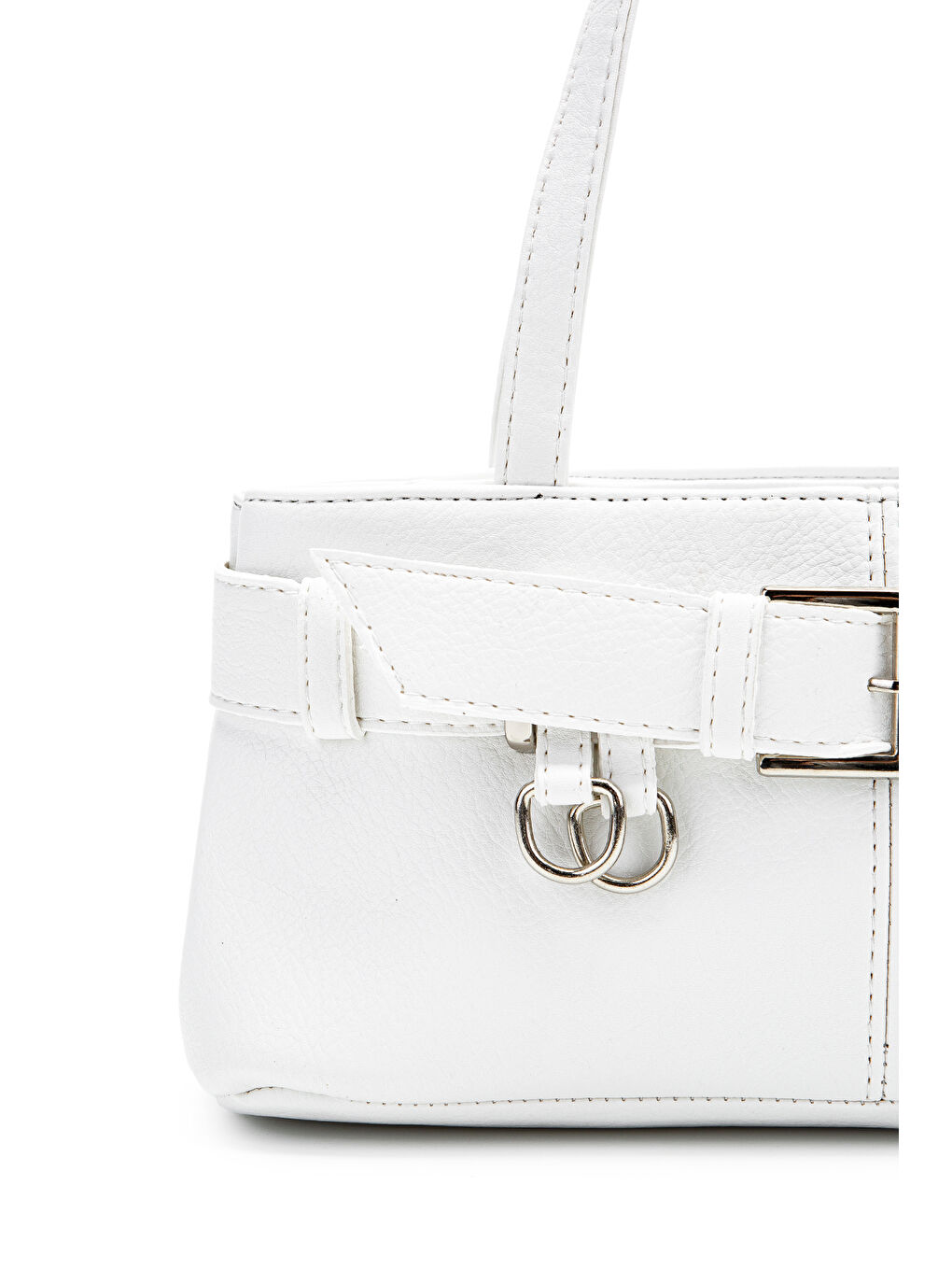 Kemer Detaylı Kadın Kol Çanta Birdy Beyaz-2