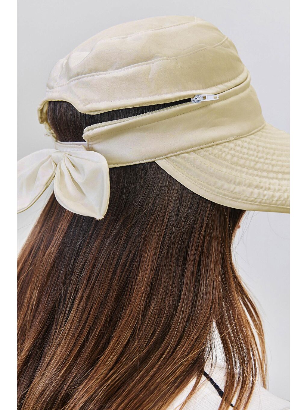 Mikro Kumaş Fermuarlı Ayarlanabilir Sporcu Koşu Ve Tenis Şapkası Y25730-30 Bej-4