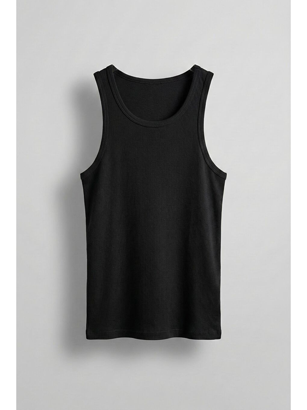 Erkek Basic Fitilli Kumaş Sporcu Atlet Siyah-1