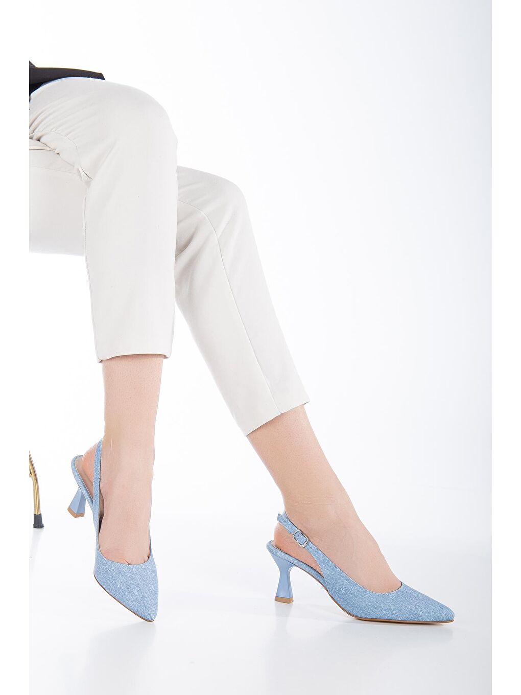 Mavi D1705 Kadın Günlük Klasik Topuklu Ayakkabı-4