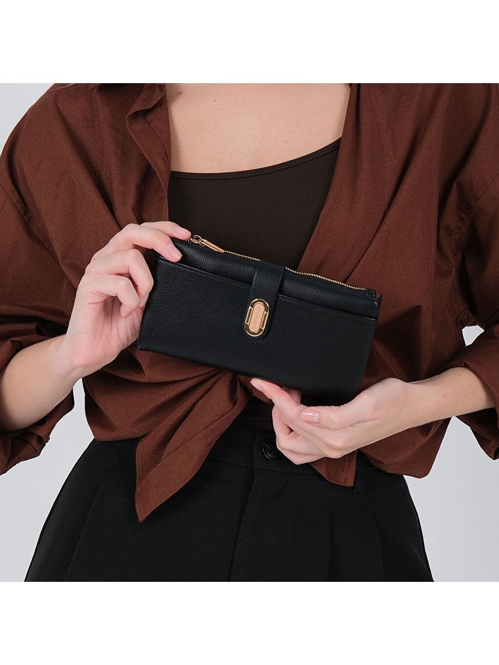 Kadın SP1198-M205 SILVER POLO Cüzdan & Kartlık Siyah-1