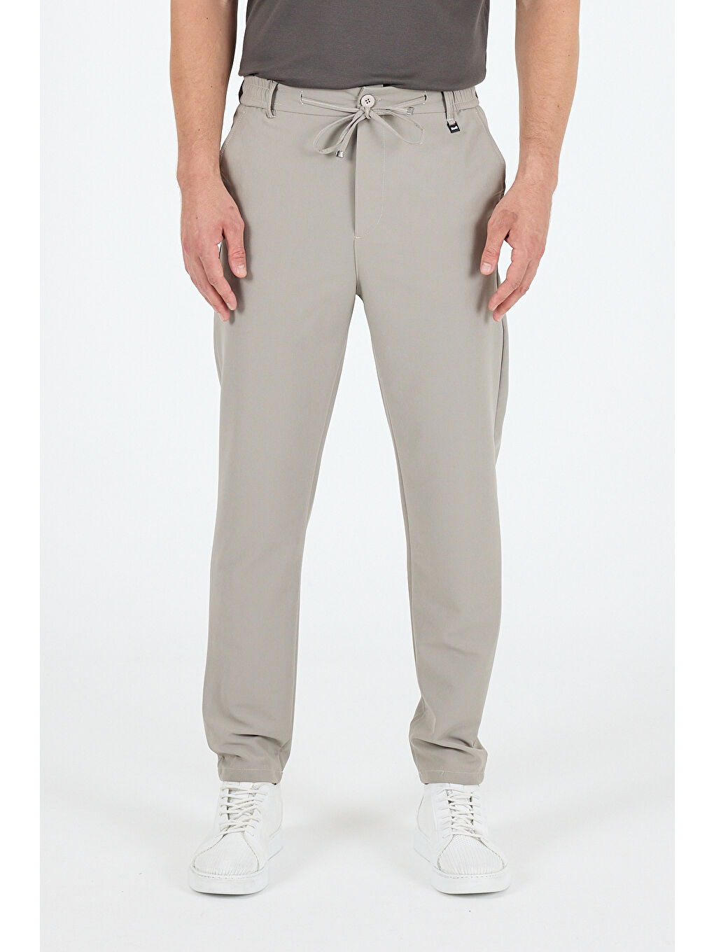 Gri Spor ve Günlük Rahat Cool %92Polyester %8Elastan Esnek Kumaş Erkek Jogger Pantolon Eşofman Altı 3670-1