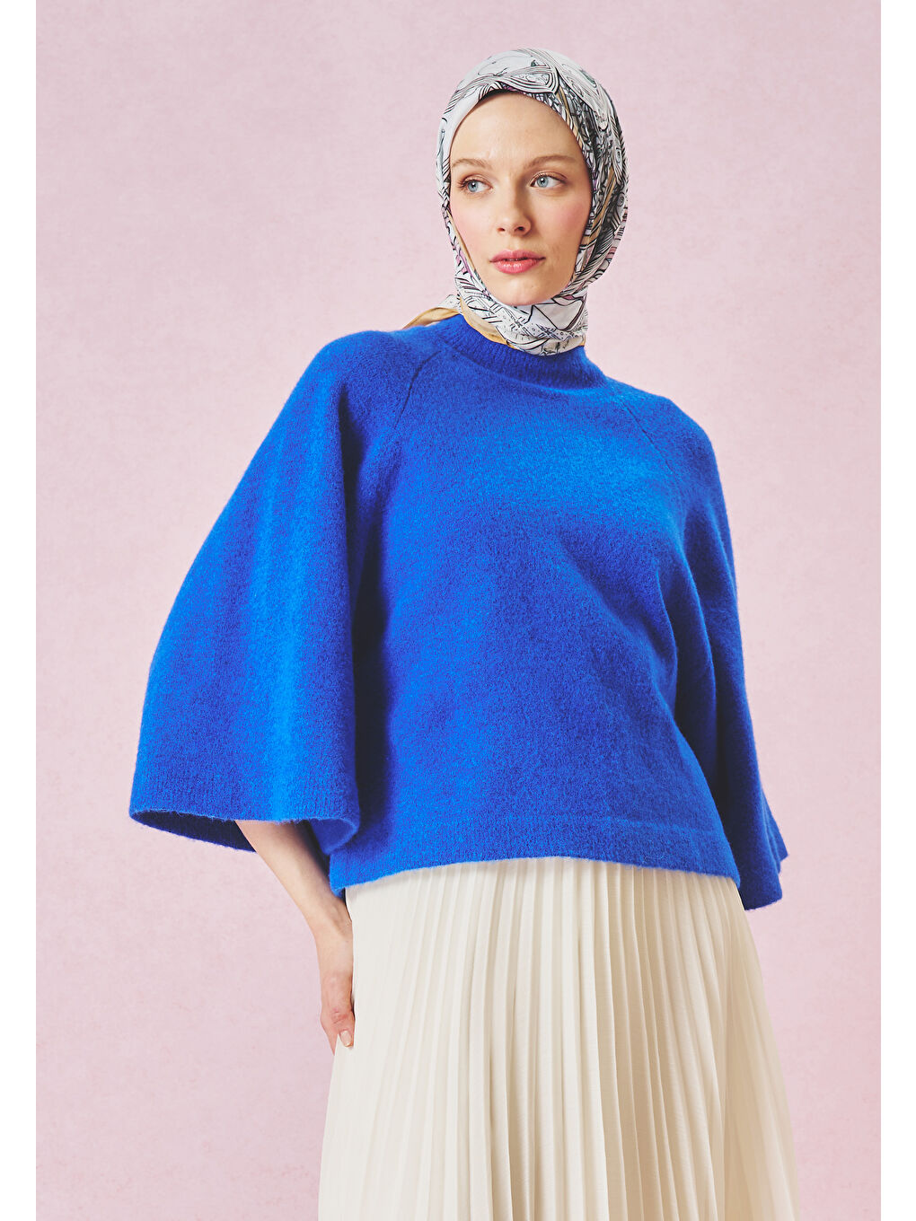 Beyaz PRECIOUS PARADISE DESEN FLOŞ VİSKON EŞARP PASTEL DREAM-1