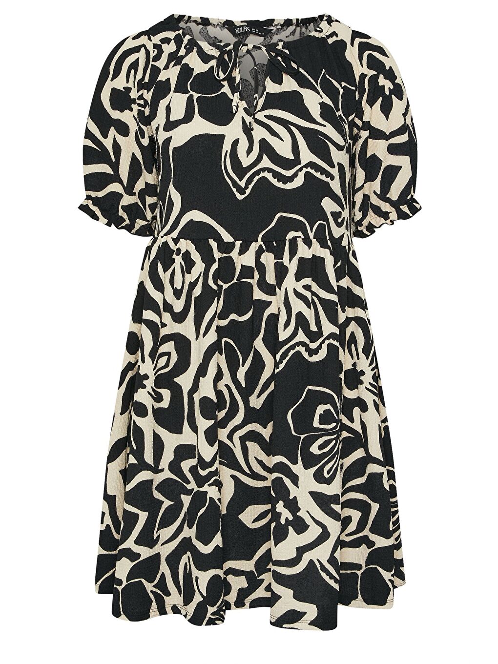 Bej Büyük Beden Yakası Büzgülü Kısa Kollu Beli Lastikli Midi Elbise 304140-5