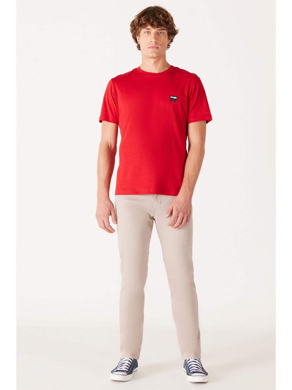 Regular Fit Normal Kesim %100 Pamuk Bisiklet Yaka Kırmızı Tişört-3