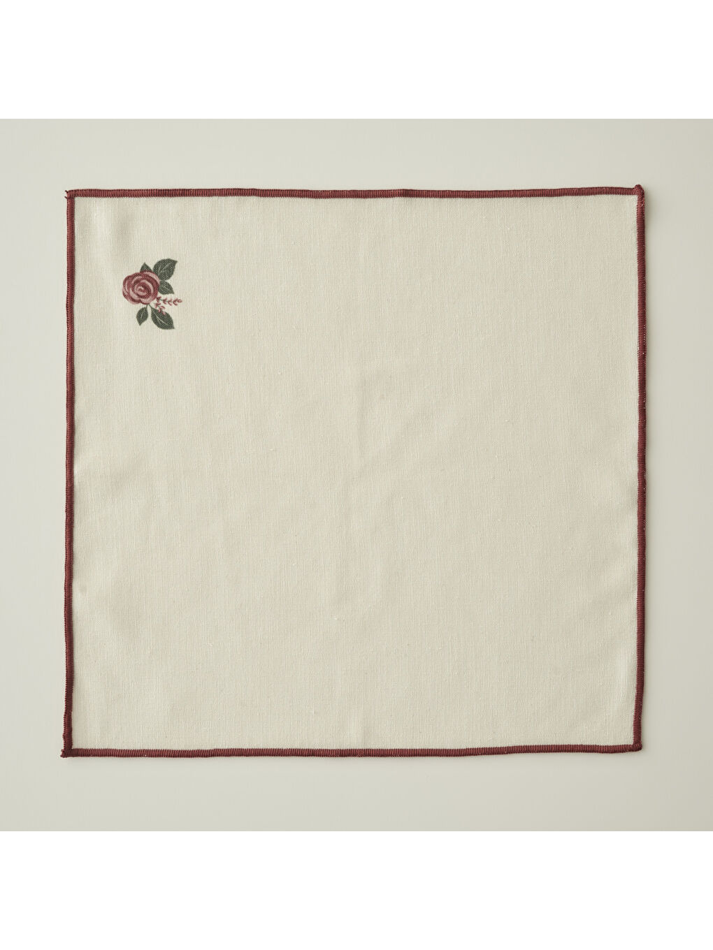 Ekru Rose Baskılı Peçete Krem (40x40 cm)-2