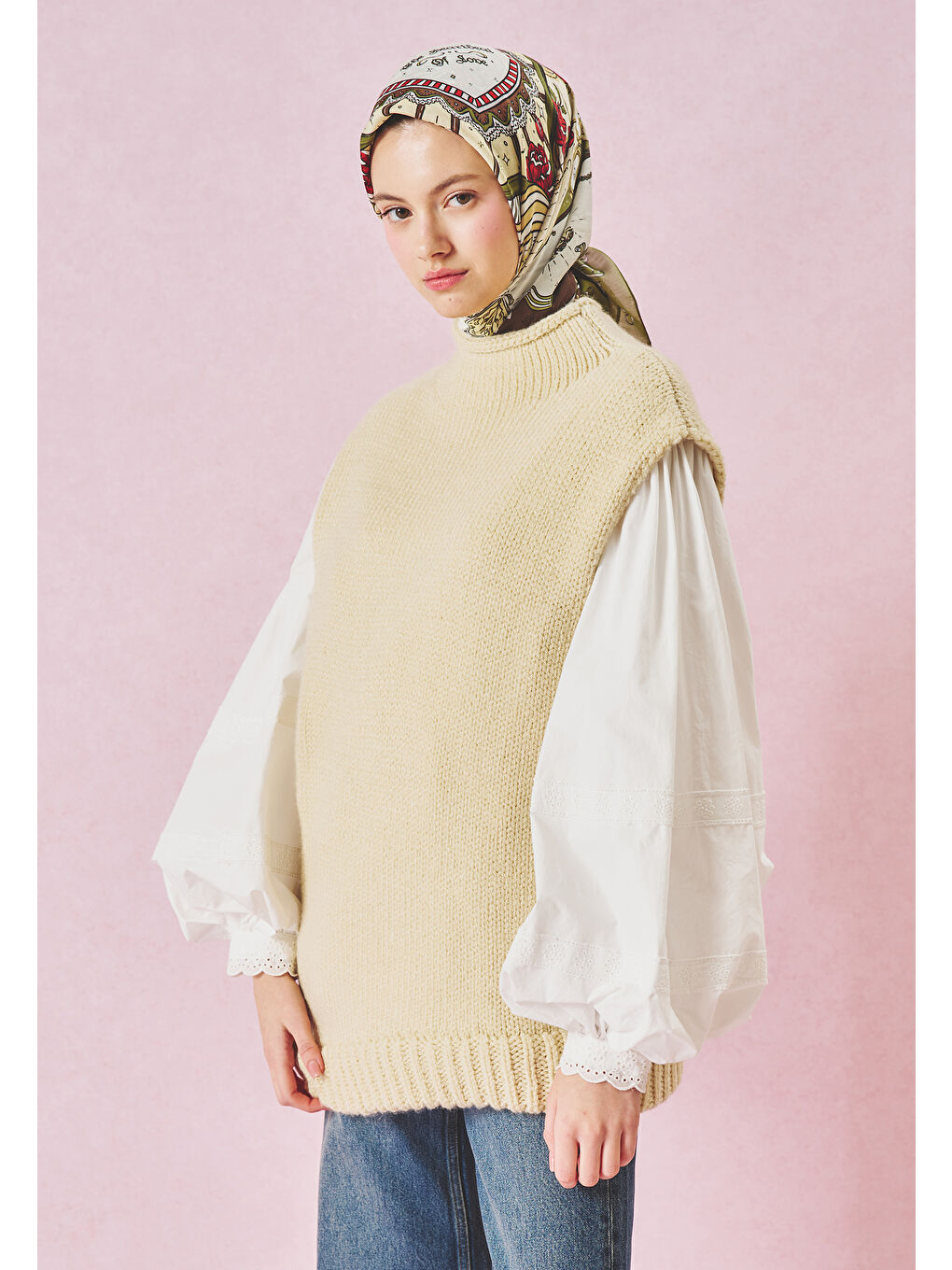 Yeşil BEAUTY AND THE BEAST DESEN FLOŞ VİSKON EŞARP FOREST-1