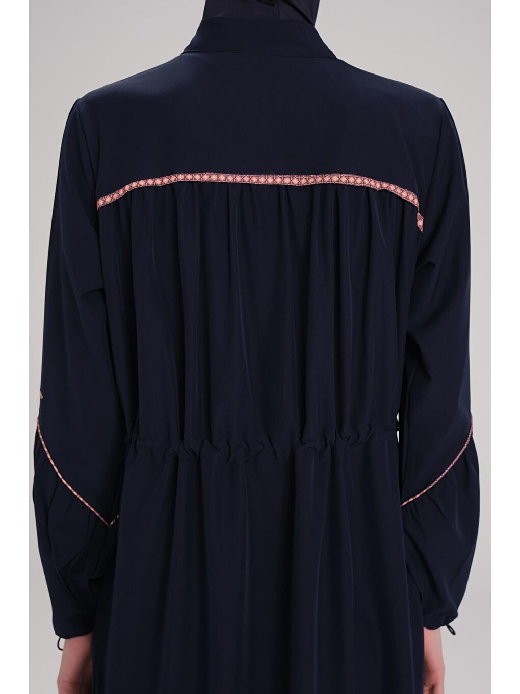 Tam Boy Cepli Jileli Lacivert 5 Parça Tam Tesettür Mayo Takımı 4052-6