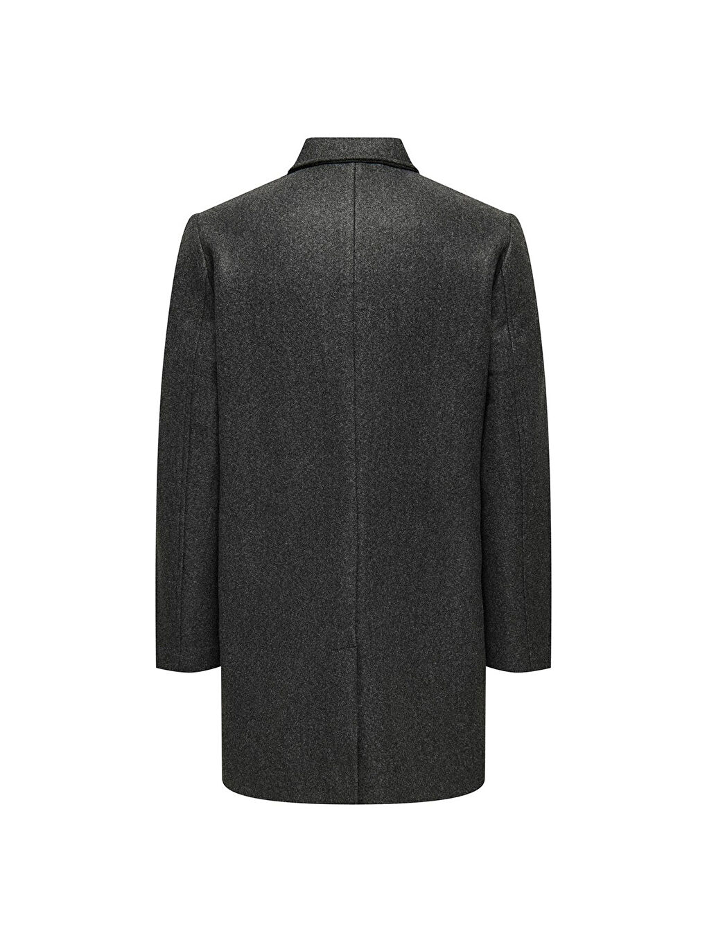 Only&Sons Adam Coat Erkek Gri Klasik Yaka Mont - 4