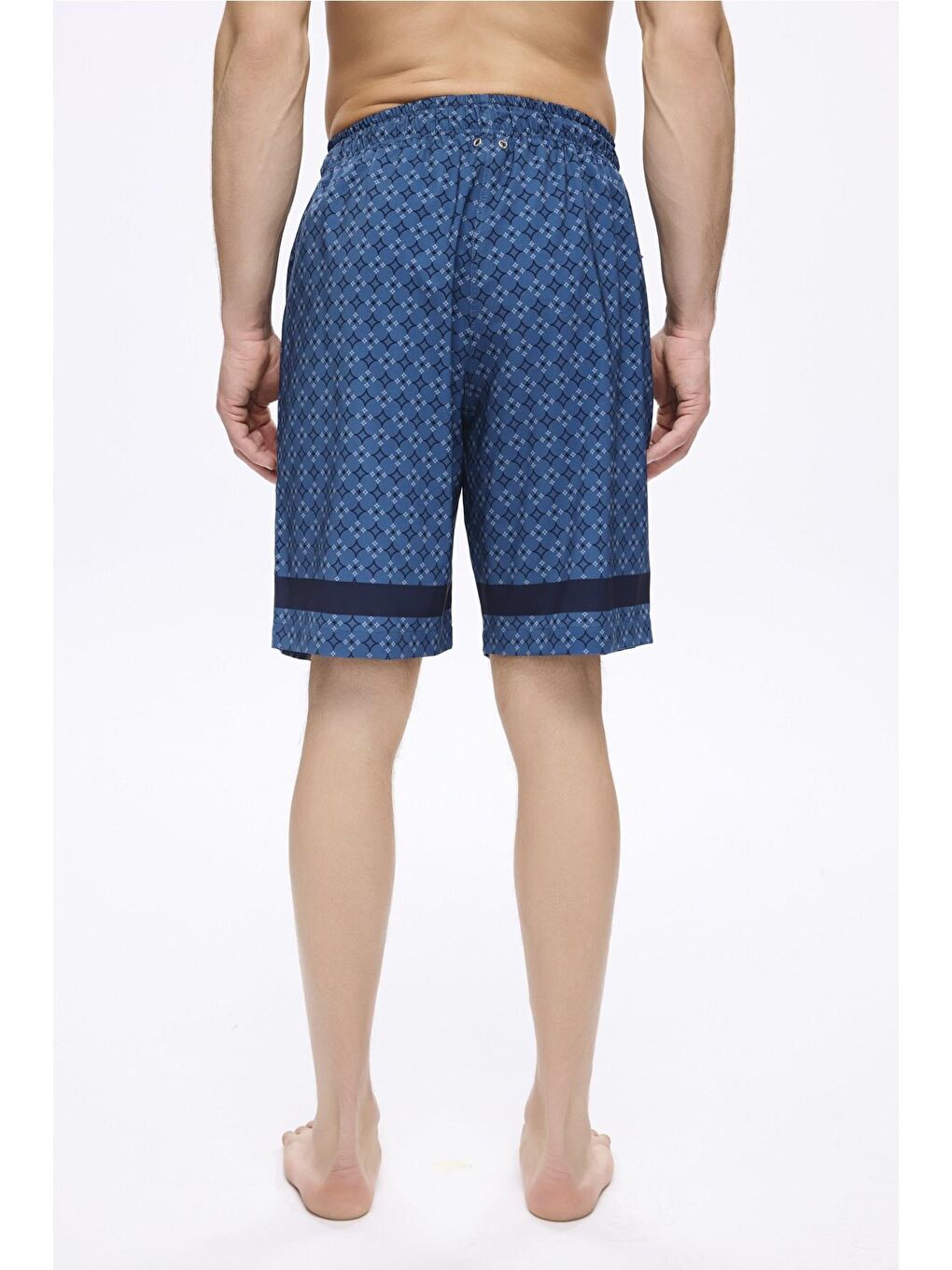 İndigo Yıldız Desenli Lacivert Erkek Kısa Havuz Ve Deniz Şortu 5065-1
