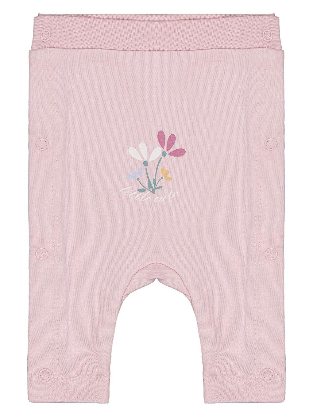 Baby Çiçek Baskılı Tek Alt Bebe - Pembe