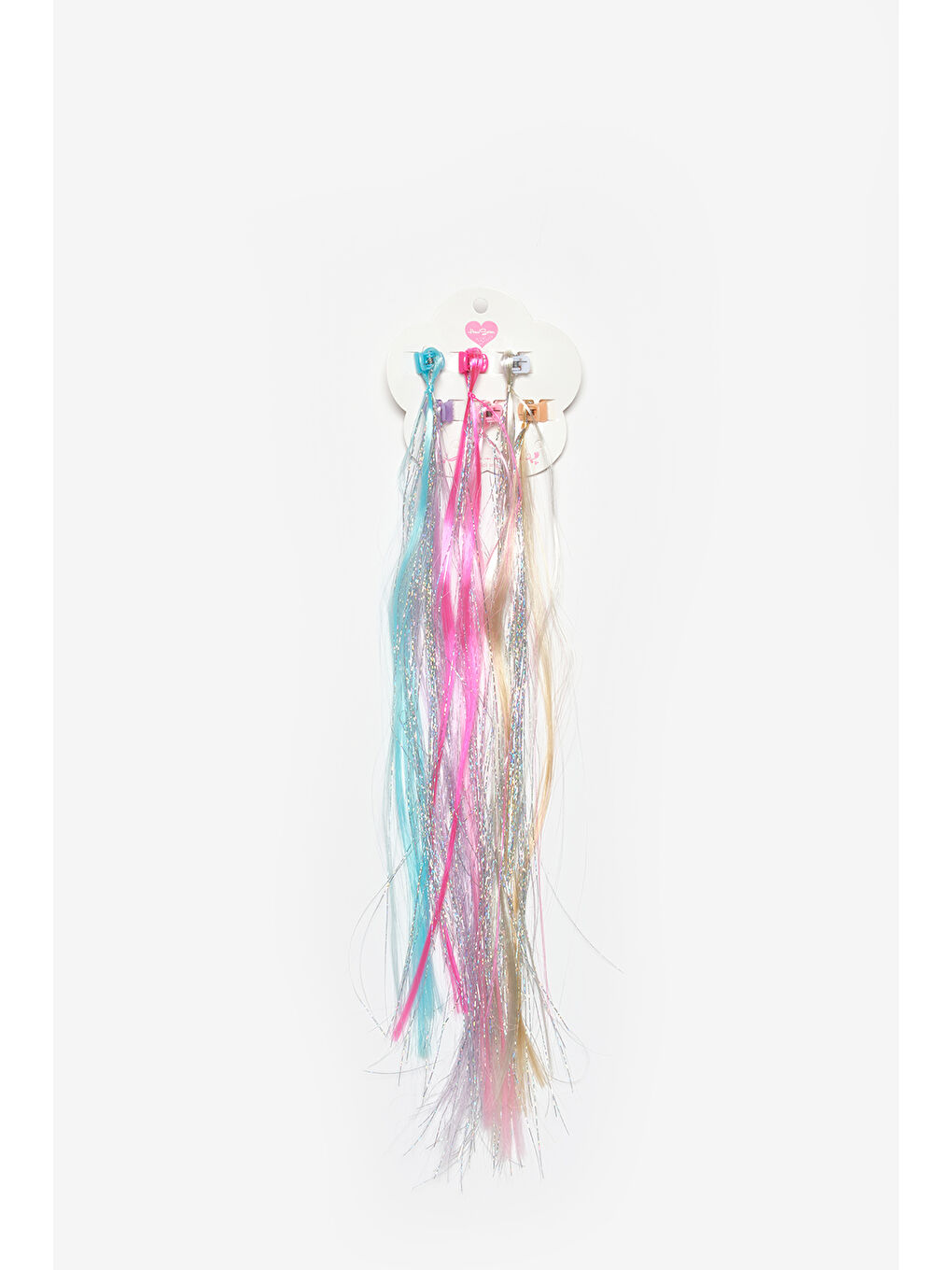 Karışık Çok Renkli Saç Detaylı 6'lı Kız Çocuk Çıt Çıt Toka Set