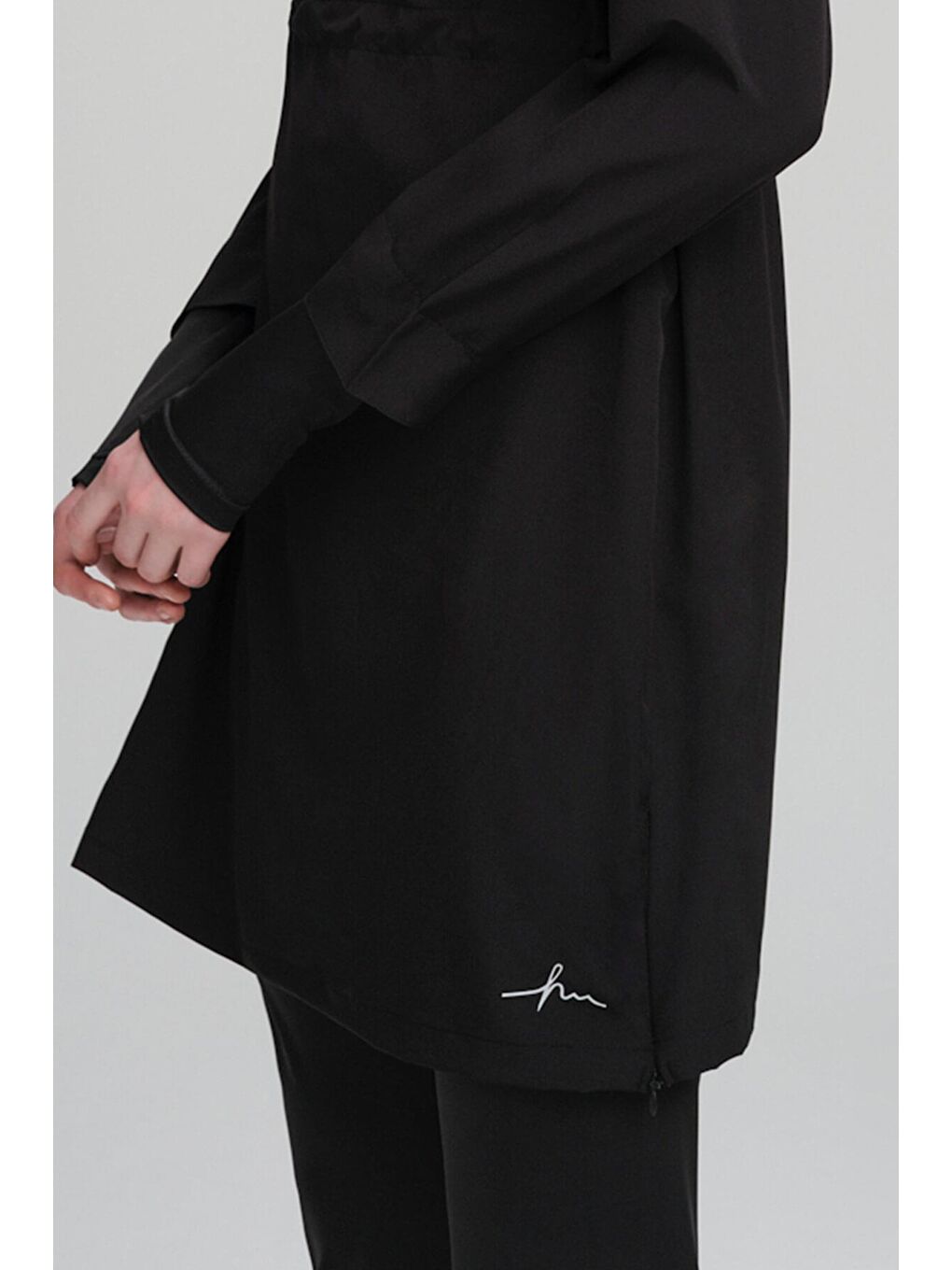 Esila Siyah Jileli 4 Parça Tam Tesettür Mayo Takımı 2934-8