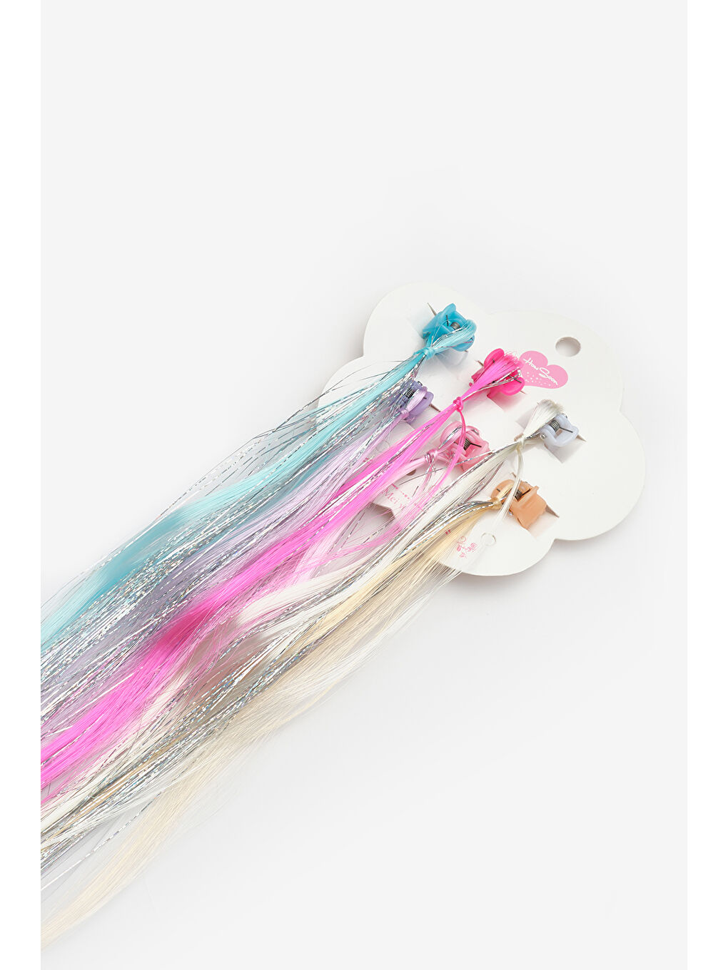 Karışık Çok Renkli Saç Detaylı 6'lı Kız Çocuk Çıt Çıt Toka Set-1