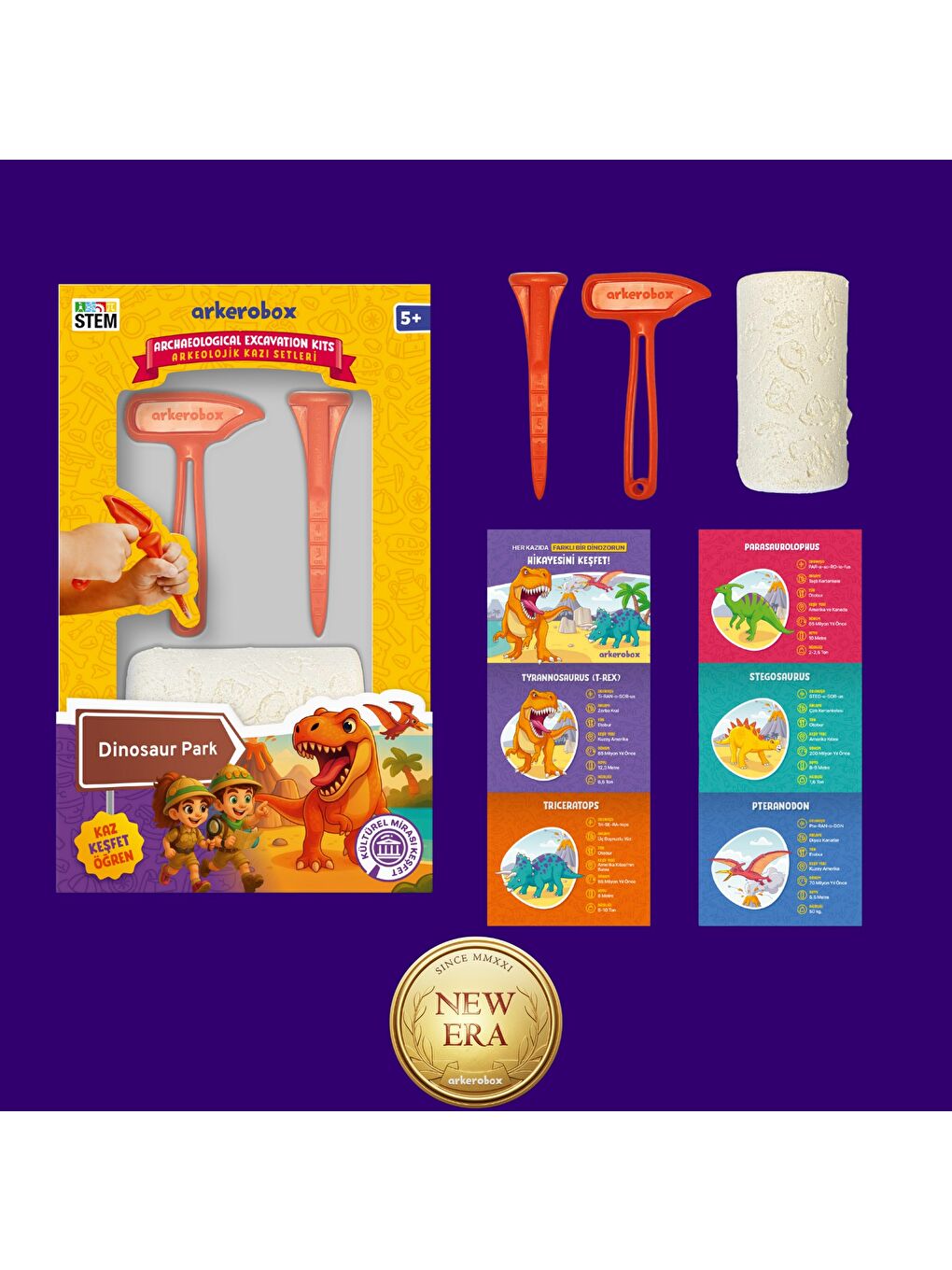 Dinosaur Park New Era Eğitici Kazı Seti-2