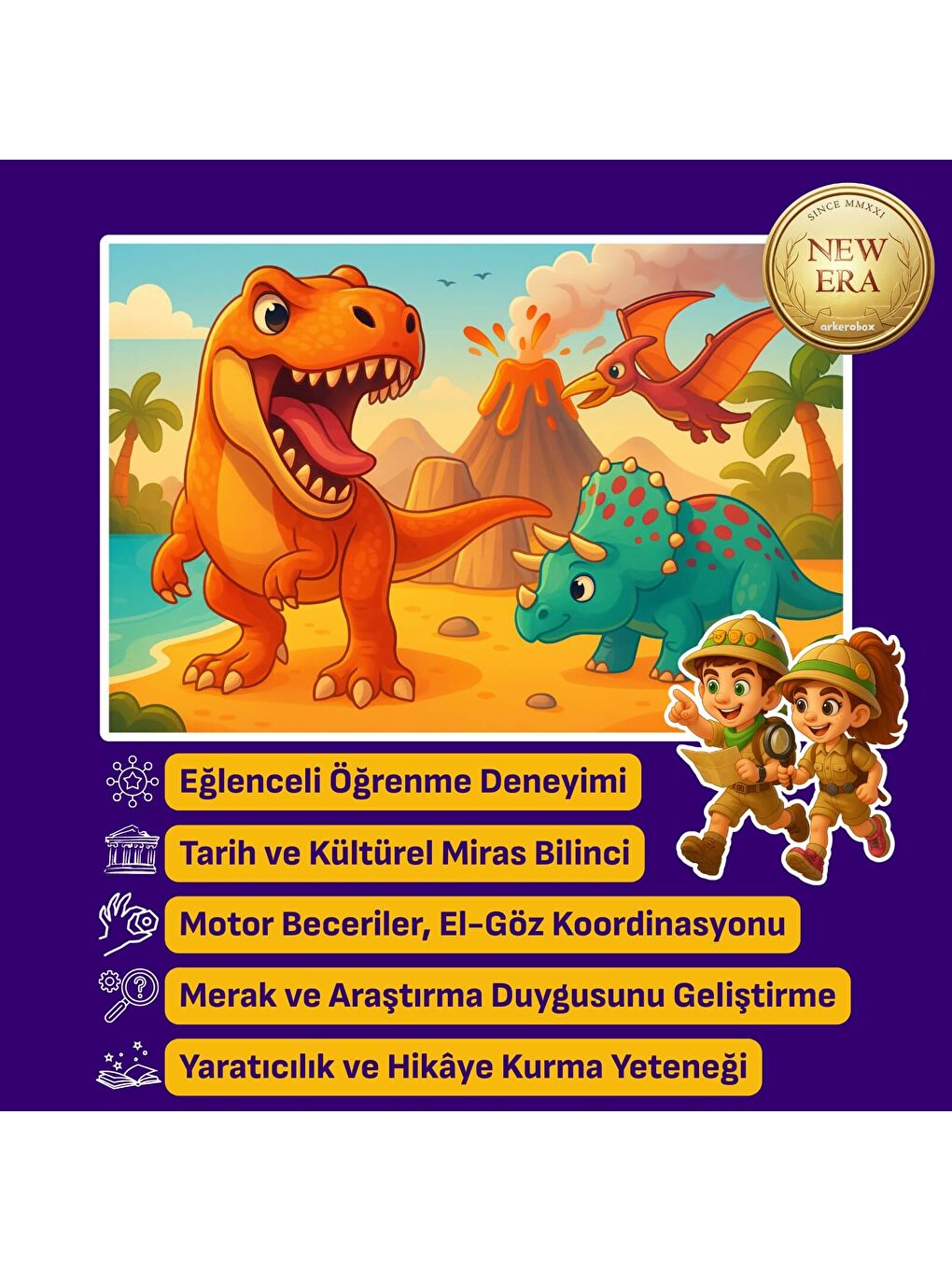 Dinosaur Park New Era Eğitici Kazı Seti-3