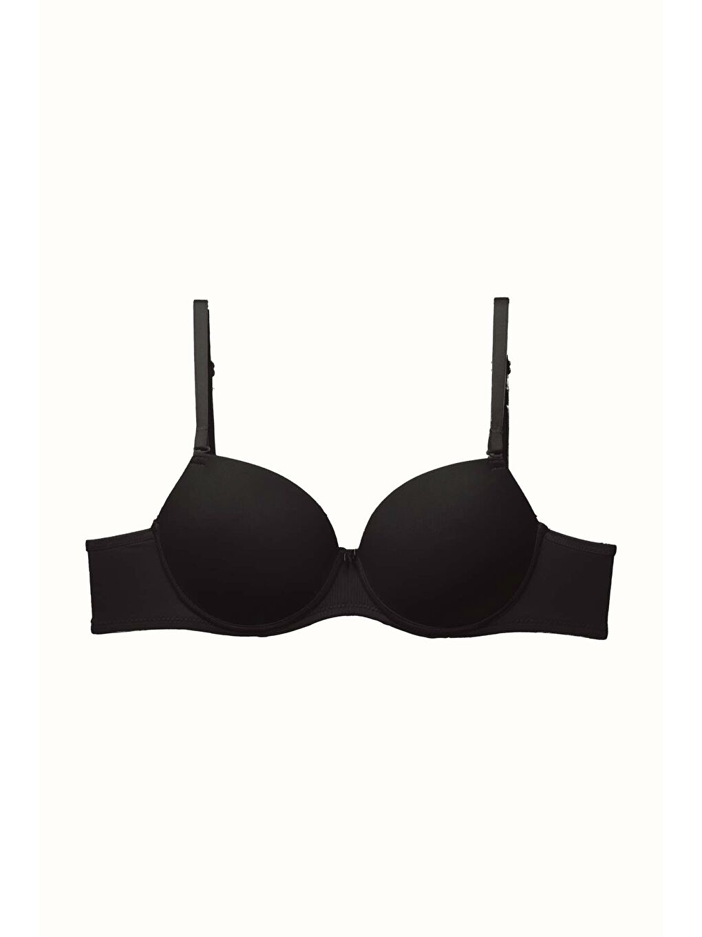 3'Lü Paket Push Up Yumuşak Kaplı Örme Sütyen C37020 Siyah/Ten-2