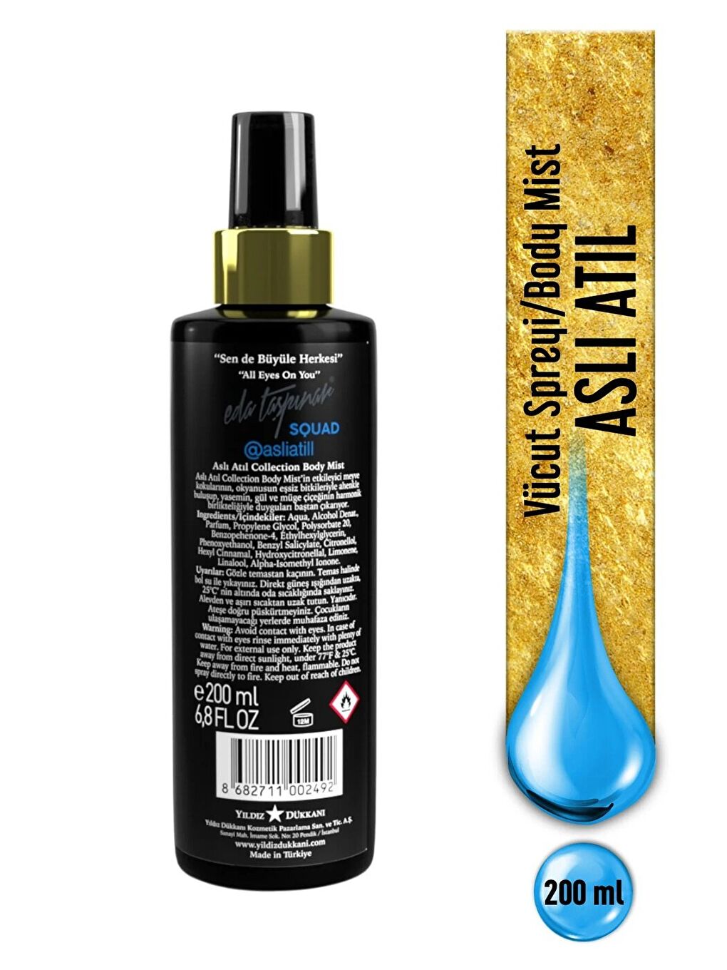 Squad Aslı Atil Collection Body Mist - 200 ml  (EGX73)-1