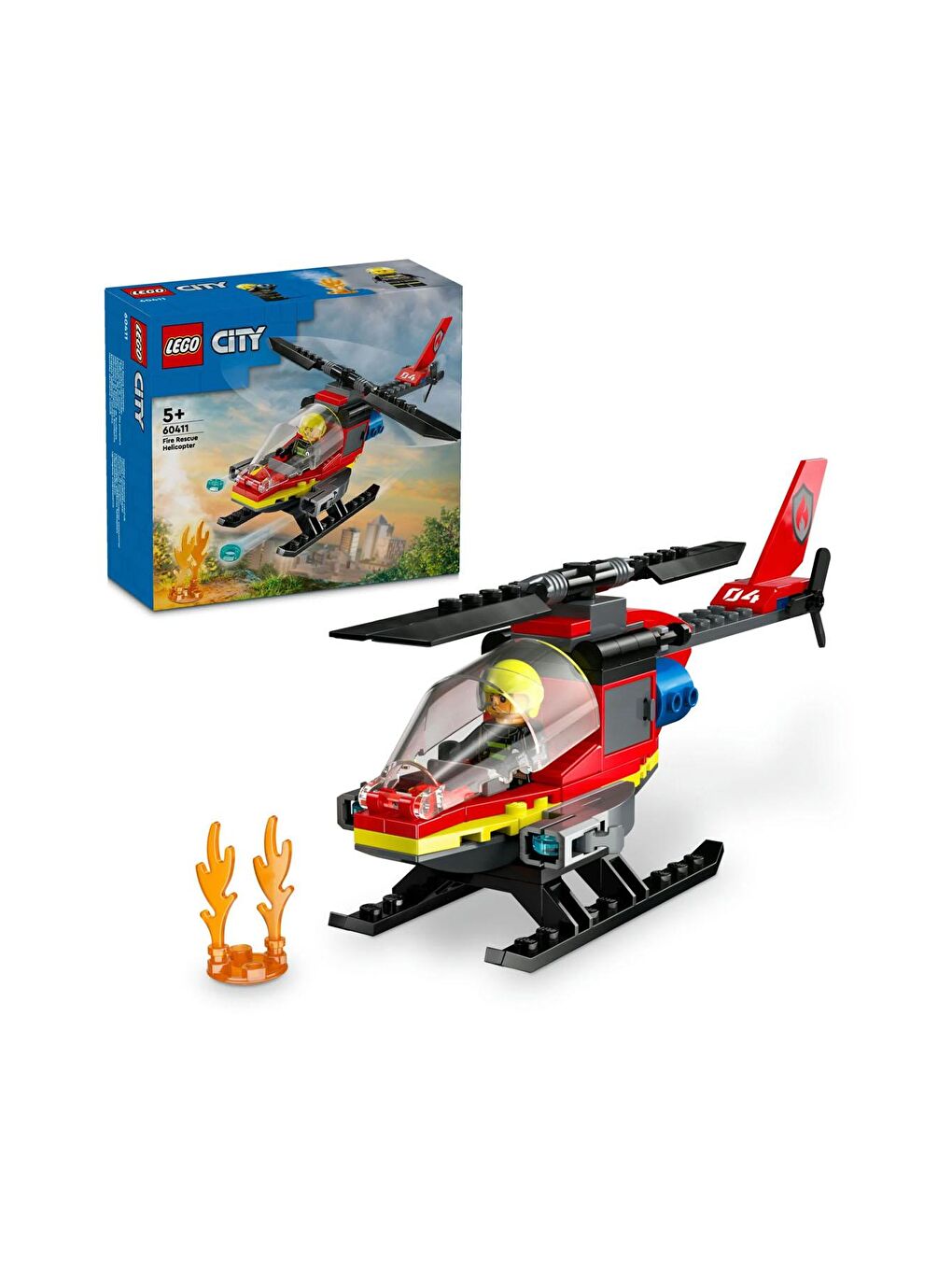 Lego City İtfaiye Kurtarma Helikopteri 60411