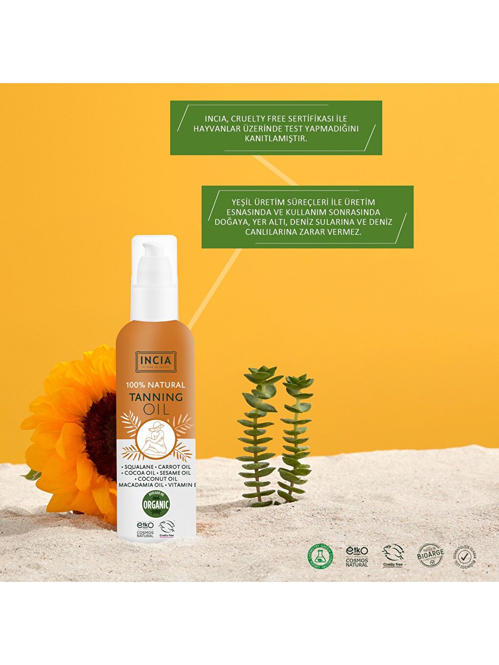 %100 Doğal Bronzlaştırıcı Yağ Organik Avokado Yağı Yoğun Bronzlaştırıcı Kakao Havuç Susam 150-4