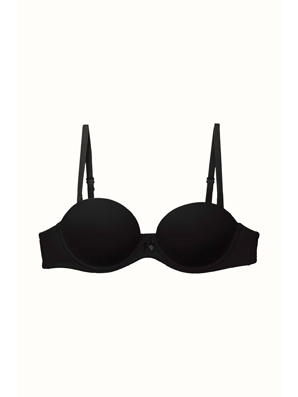 3'Lü Paket Double Push Up Straplez Yumuşak Kaplı Örme Sütyen C37040 Siyah/Ten-2