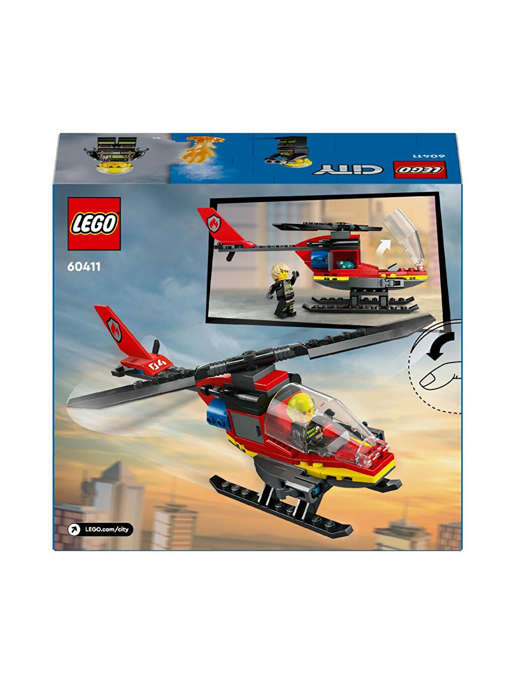 Lego City İtfaiye Kurtarma Helikopteri 60411 - 3