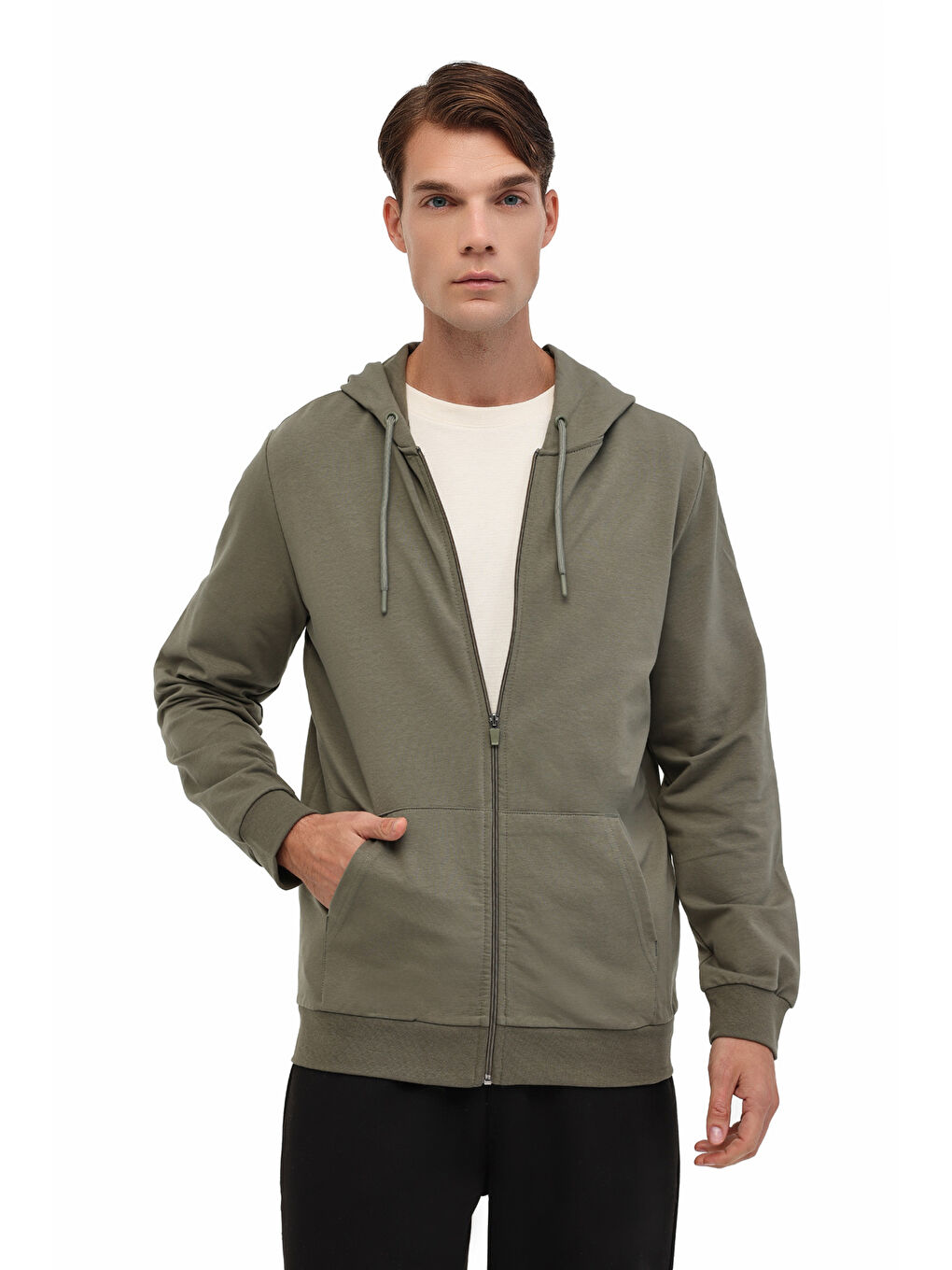 MB 18SN87 5PR Haki Erkek Eşofman Üstü