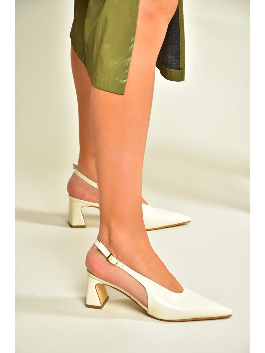 Bej Kadın Topuklu Ayakkabı U6540800-1