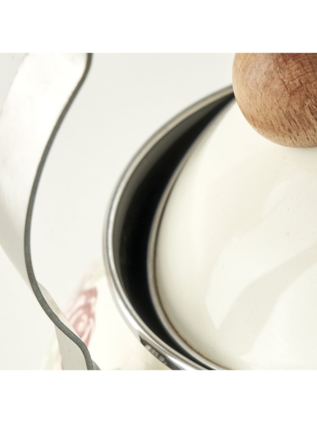 Ekru Rose Emaye Demlik Krem (2 lt)-3