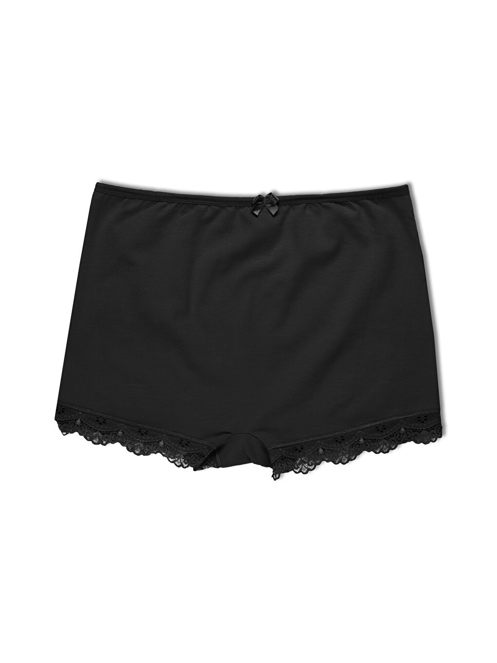 Hnx Karişik Pamuklu Paçası Dantel Detaylı Mini Tayt Kadın Şort 3'lü Paket - 3