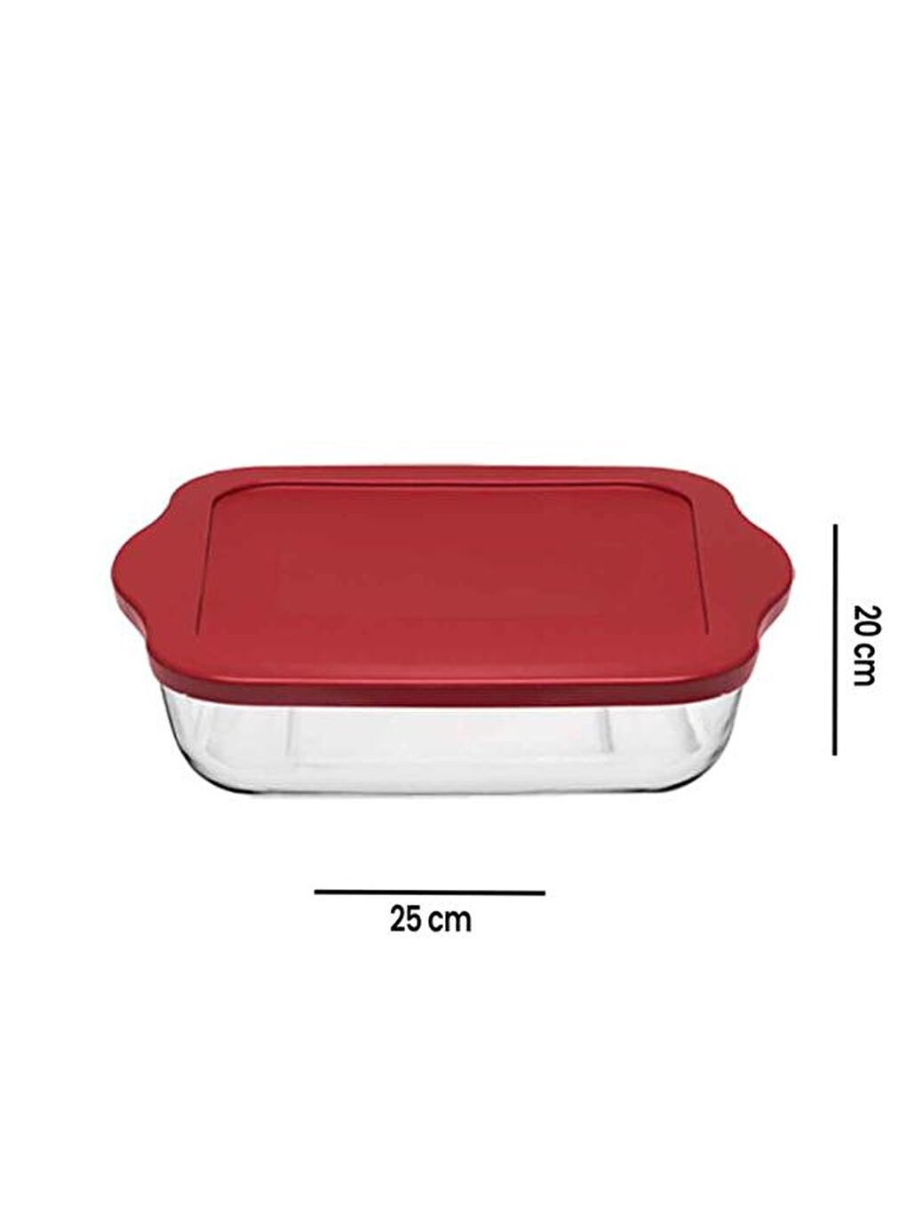 Renksiz 59034T00 Kapaklı Kare Borcam - 25x22 cm-2