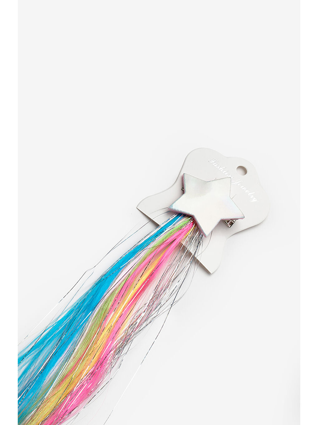 Karışık Çok Renkli  Yıldız Figürlü Saçlı Kız Çocuk Klips Toka-1