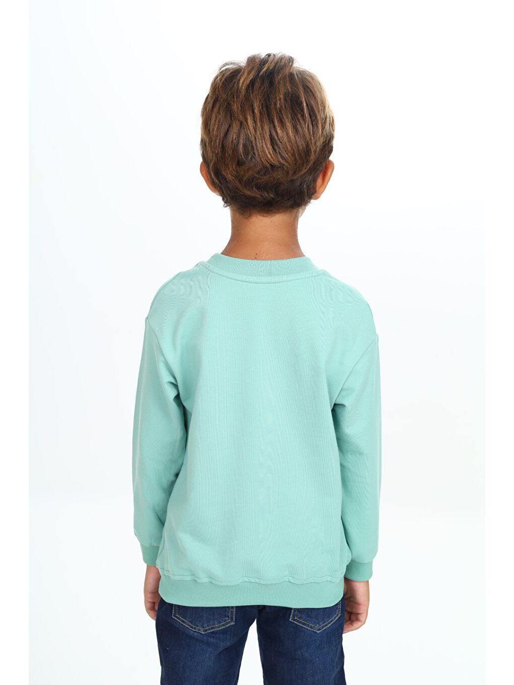 Gri Erkek Çocuk Baskılı Sweatshirt-1