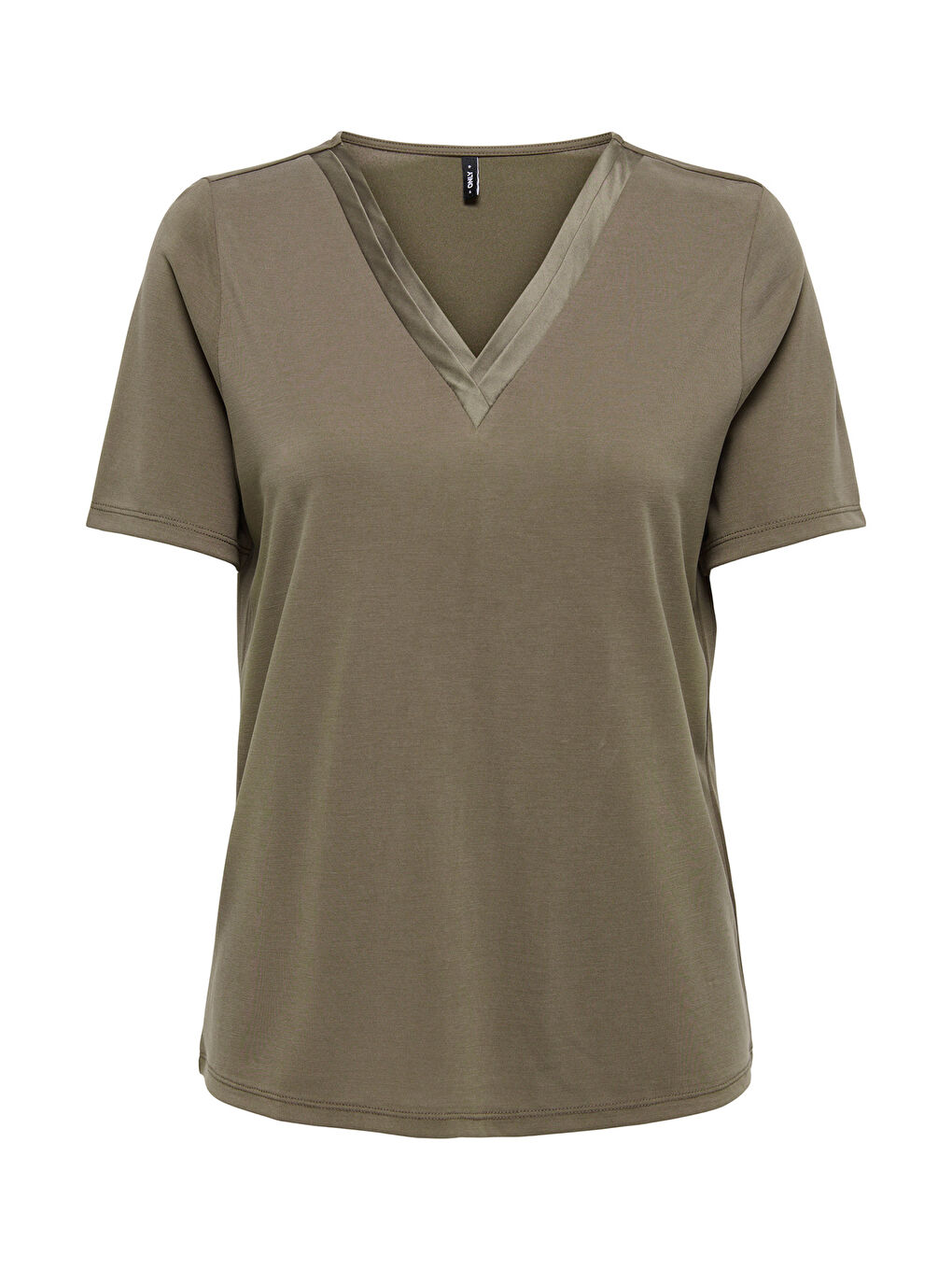 Kahverengi Onlfree Regular Fit Modal V Yaka Kadın T Shirt 15368626