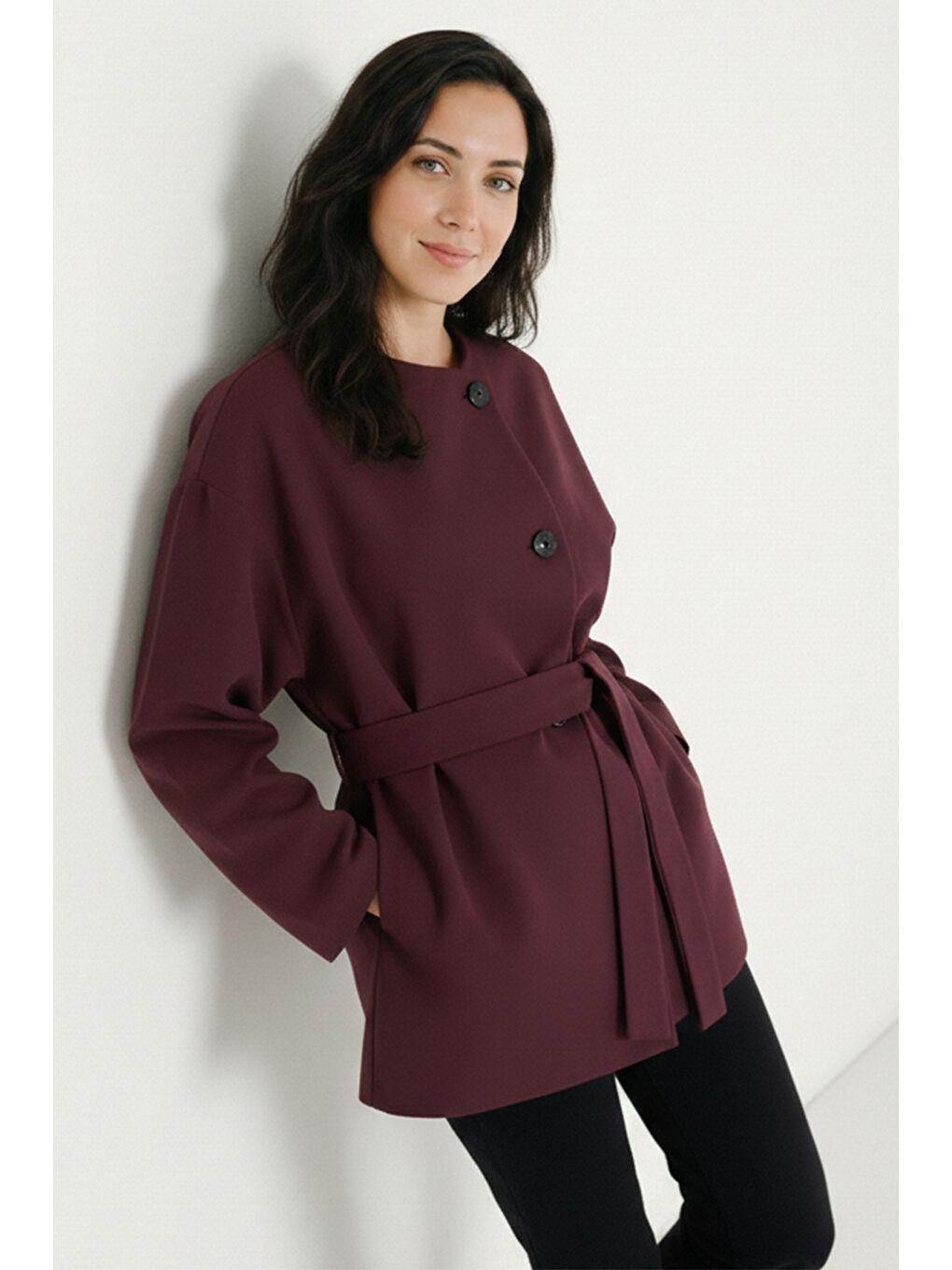 Mürdüm Regular Fit Bisiklet Yaka Kemer Detaylı Trençkot 6927672-3