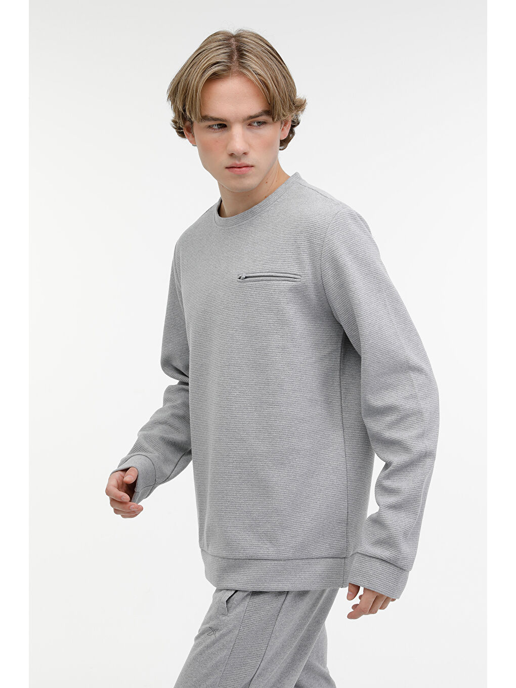 Kinetix Gri ME GRANT 16ED16 3PR GRI MELANJ Erkek Sweatshirt