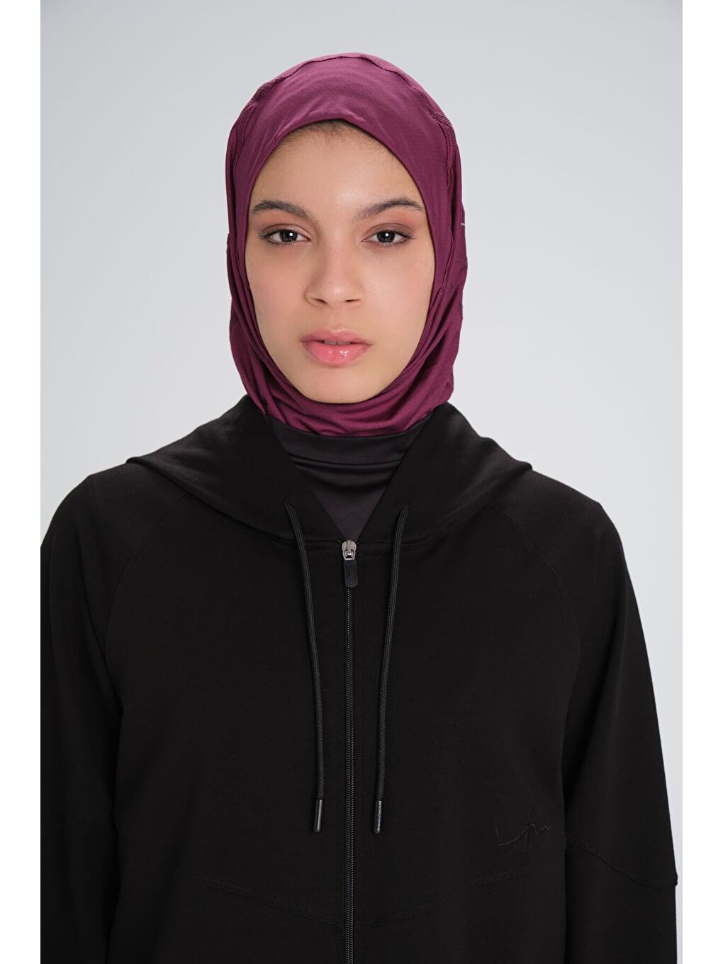 Yumuşak Dokulu Kapüşonlu Fermuarlı Siyah Basic Günlük Sweatshirt Act 15-5