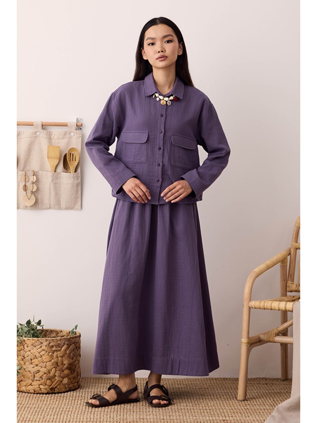 Mor Müslin Etek Menekşe-2