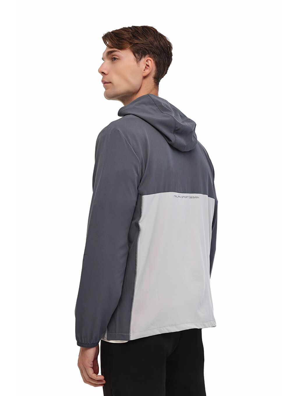 Gri M-SALVE WIND JCKT 5PR Antrasit Erkek Kapüşonlu Ceket-1