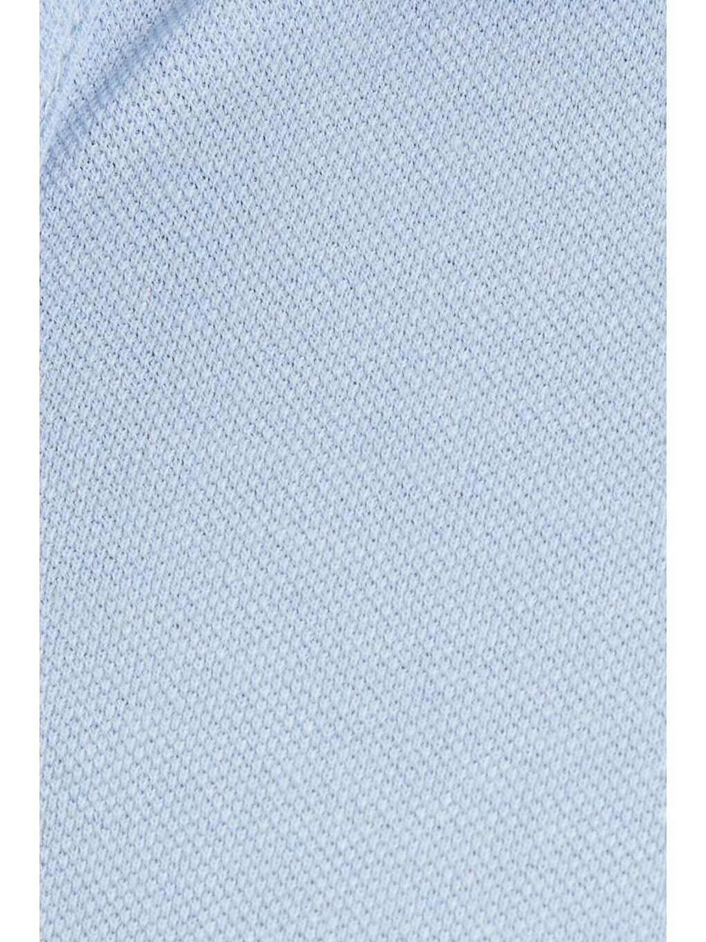 Erkek Regular Fit Klasik Kesim Pamuklu Yumuşak Dokulu Serin Tutan Kumaş Düz Mavi Polo Yaka Tişört-5