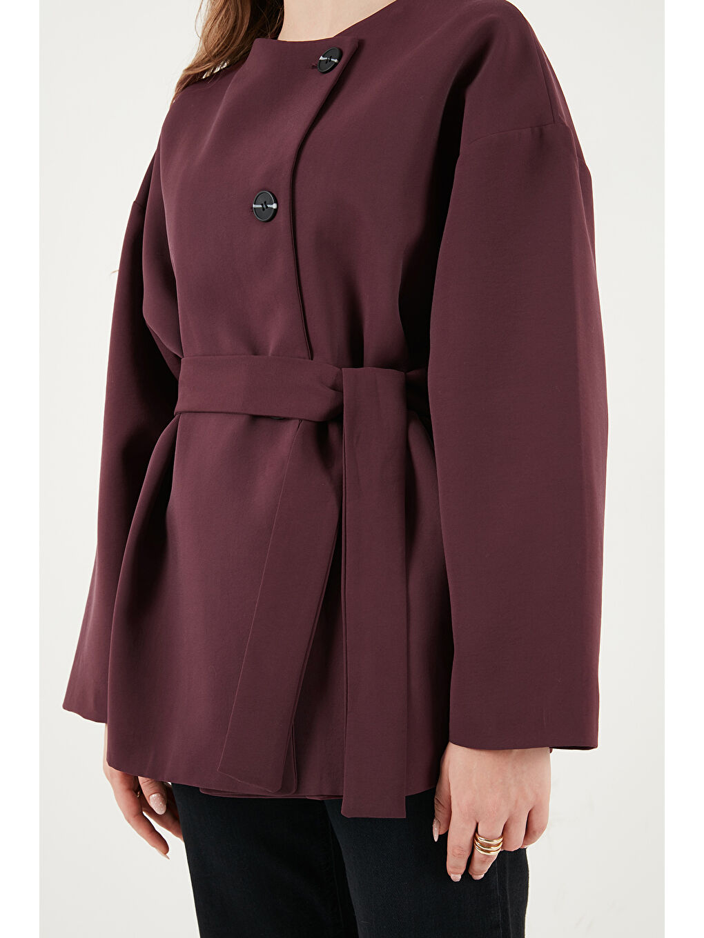 Mürdüm Regular Fit Bisiklet Yaka Kemer Detaylı Trençkot 6927672-5