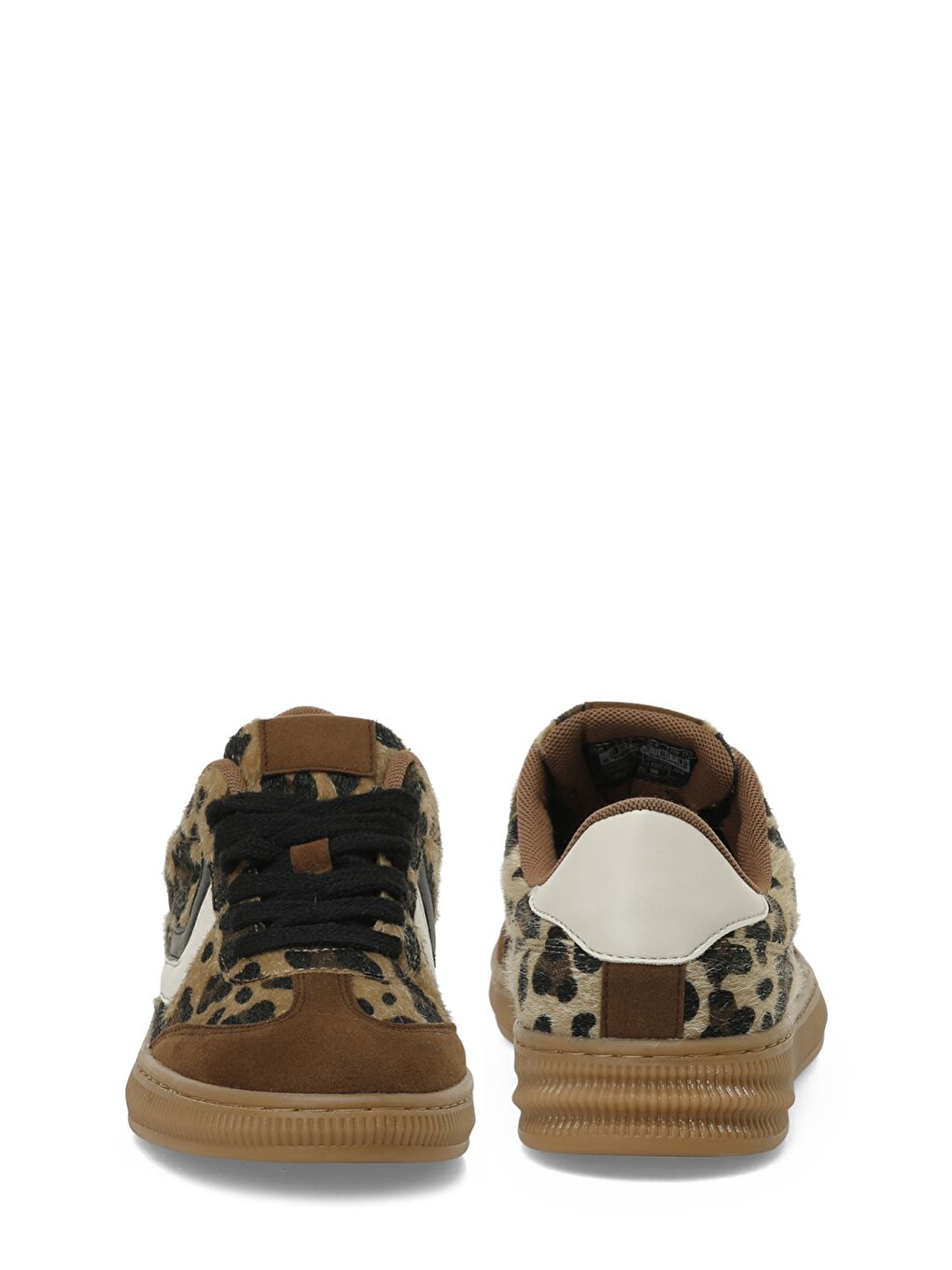 Kahverengi 25K-2070 5PR Leopar Kadın Sneaker-4