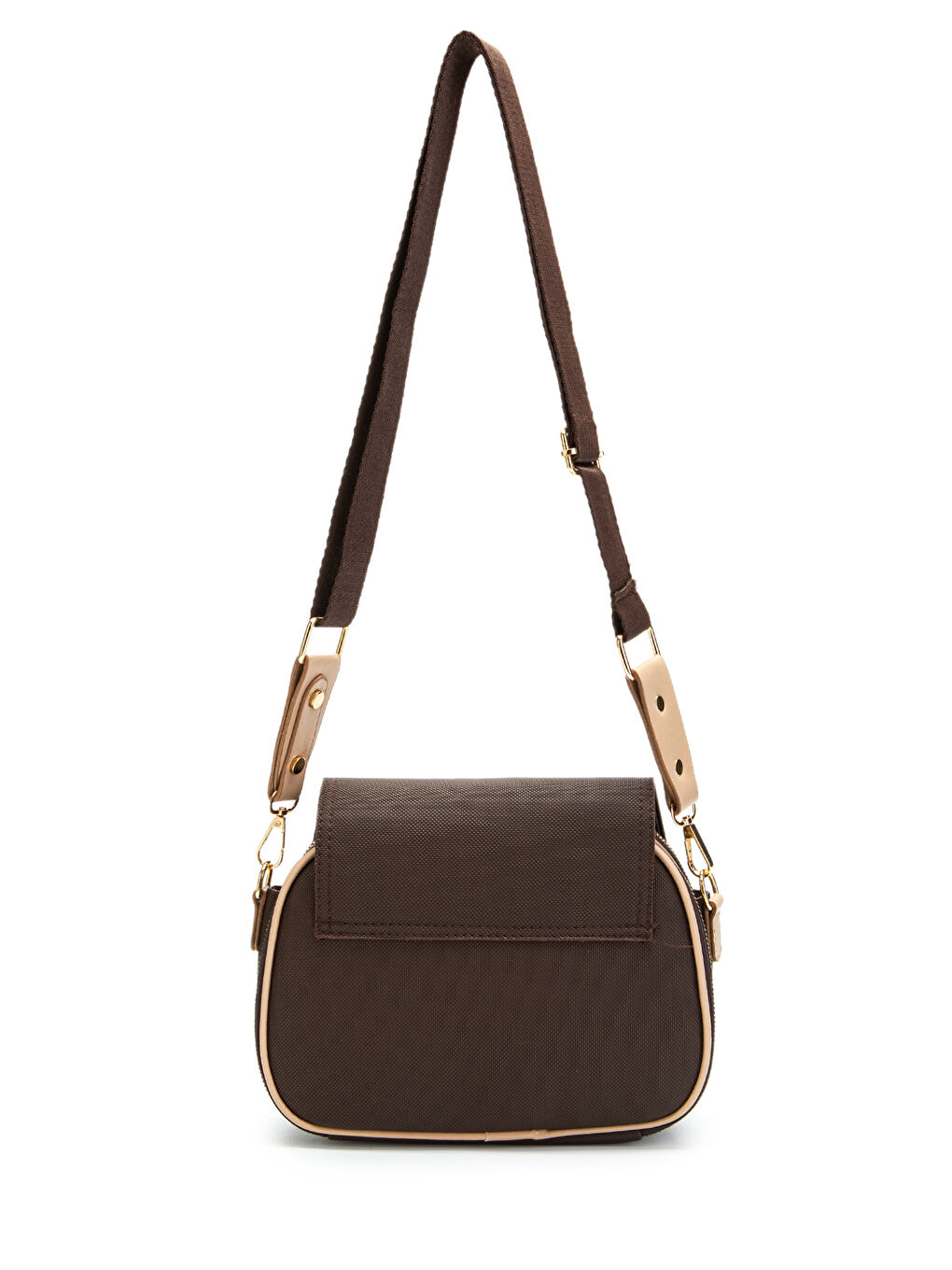 Çok Gözlü Suni Deri Kadın Çapraz Çanta Dave Kahverengi-2