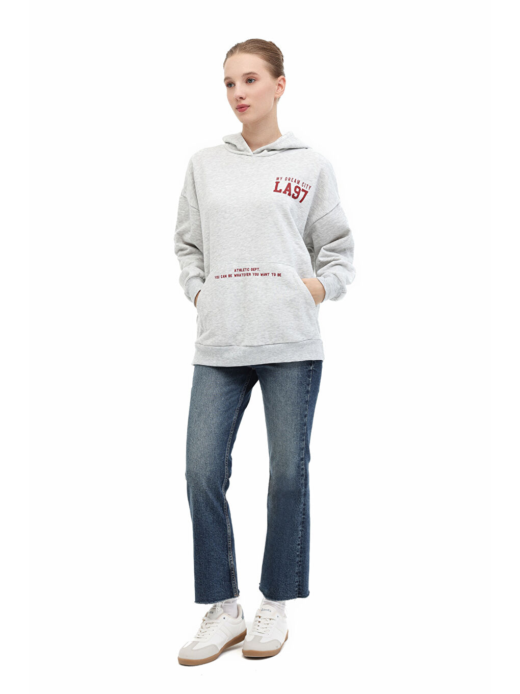 WL 17LAYUT BTS-K5 5PR Gri Kadın Sweatshirt-2