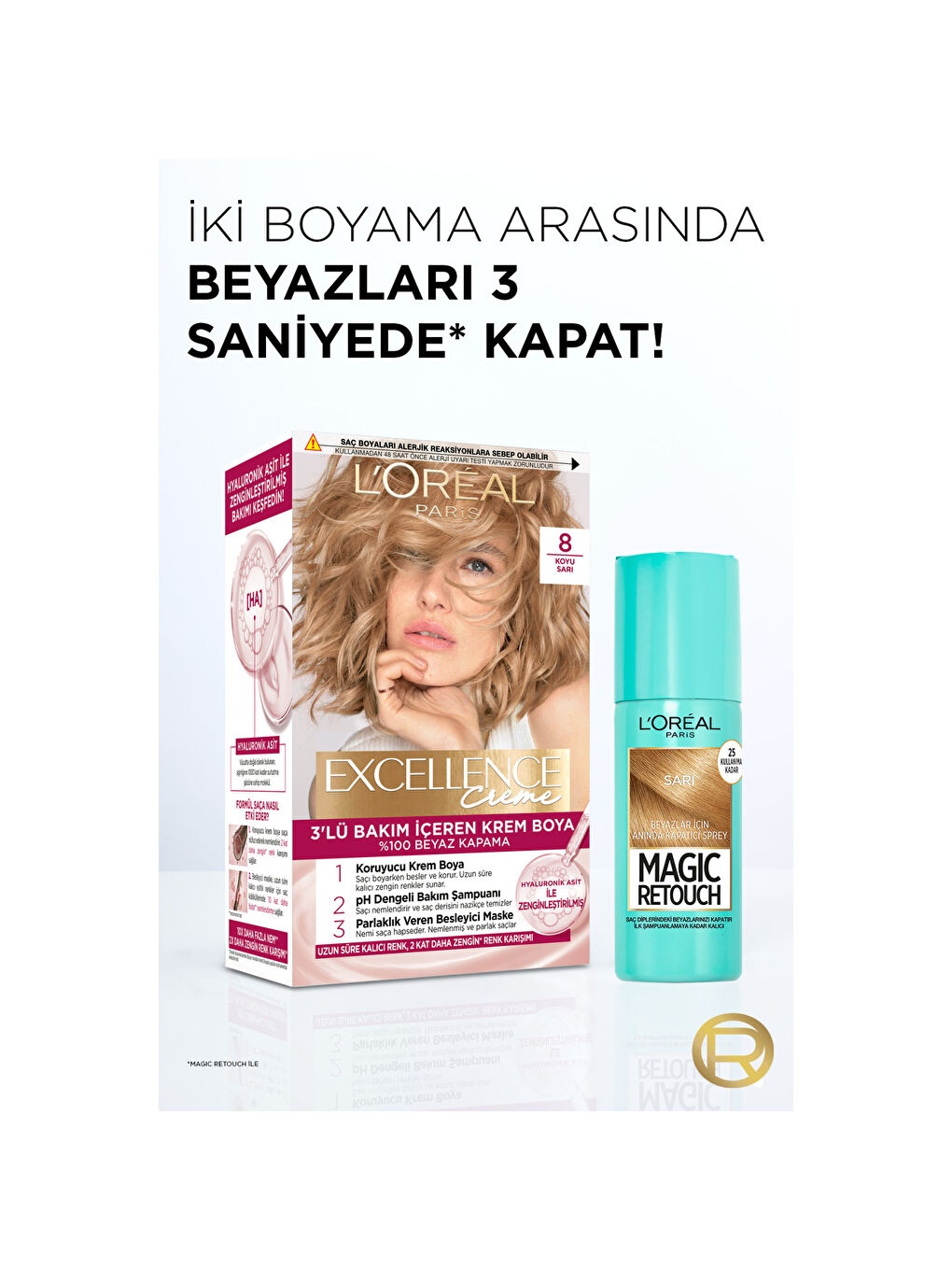 Magic Retouch Beyaz Saçlar İçin Kapatıcı Sarı Saç Spreyi 75 ML-6