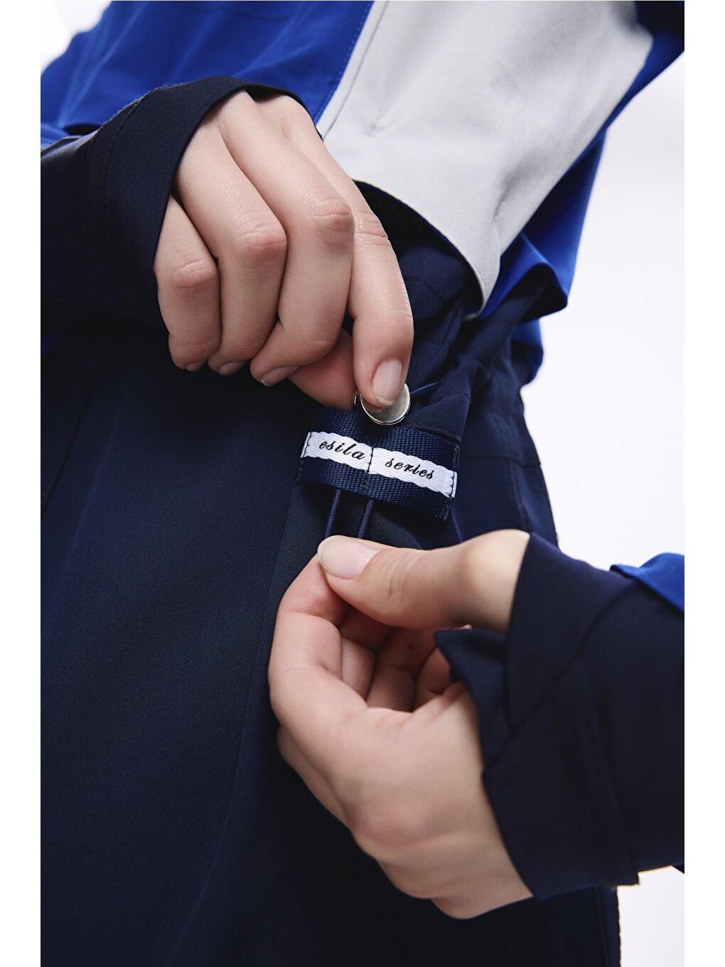 Saks Mavisi 5 Parça Jileli Tam Tesettür Mayo Takımı 5063-4