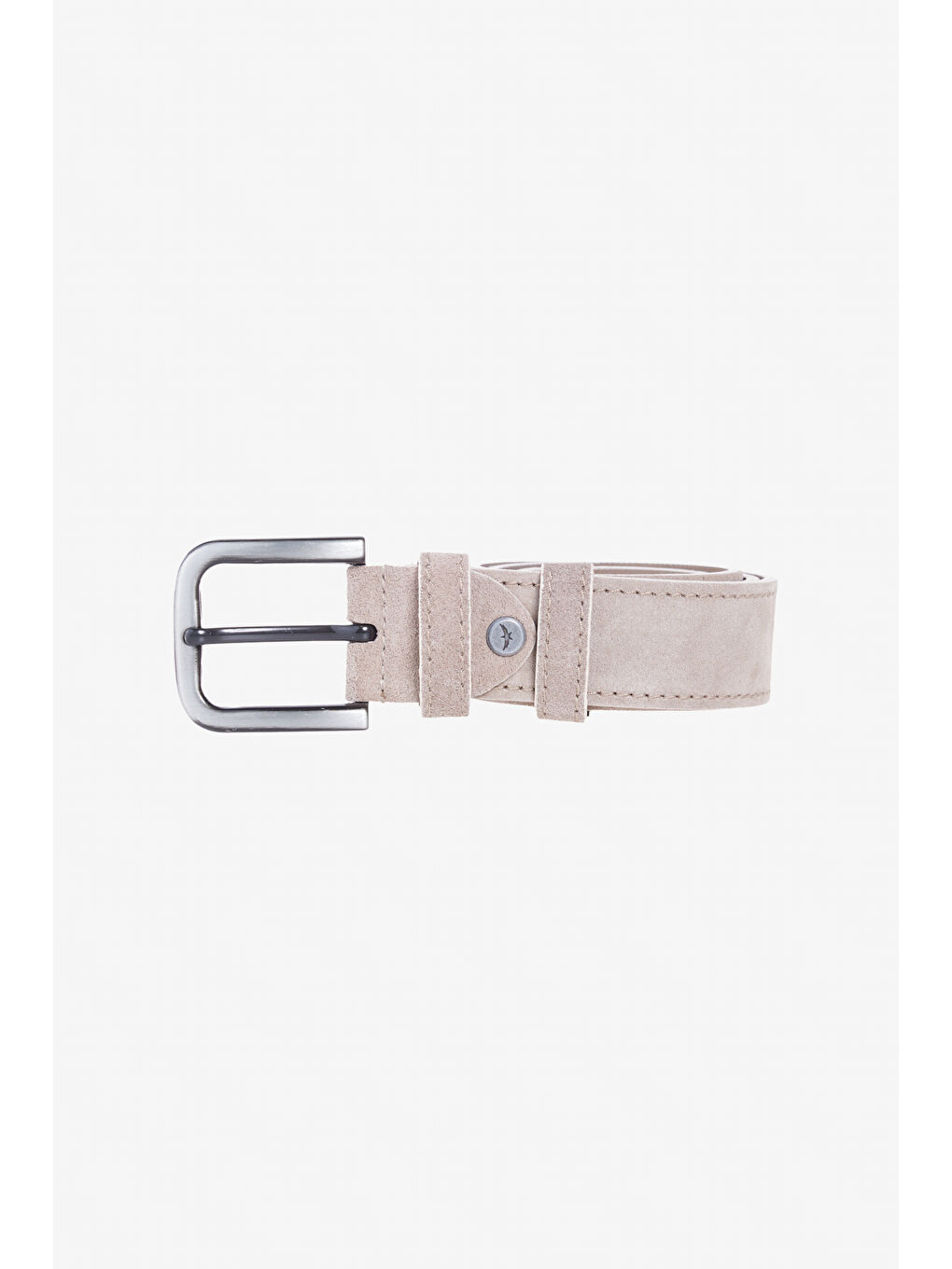 Bej Erkek Vizon %100 Deri Casual Kemer