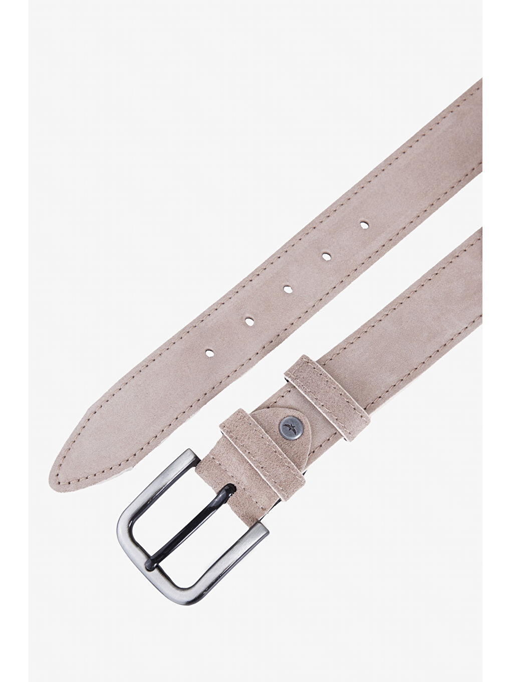 Bej Erkek Vizon %100 Deri Casual Kemer-1